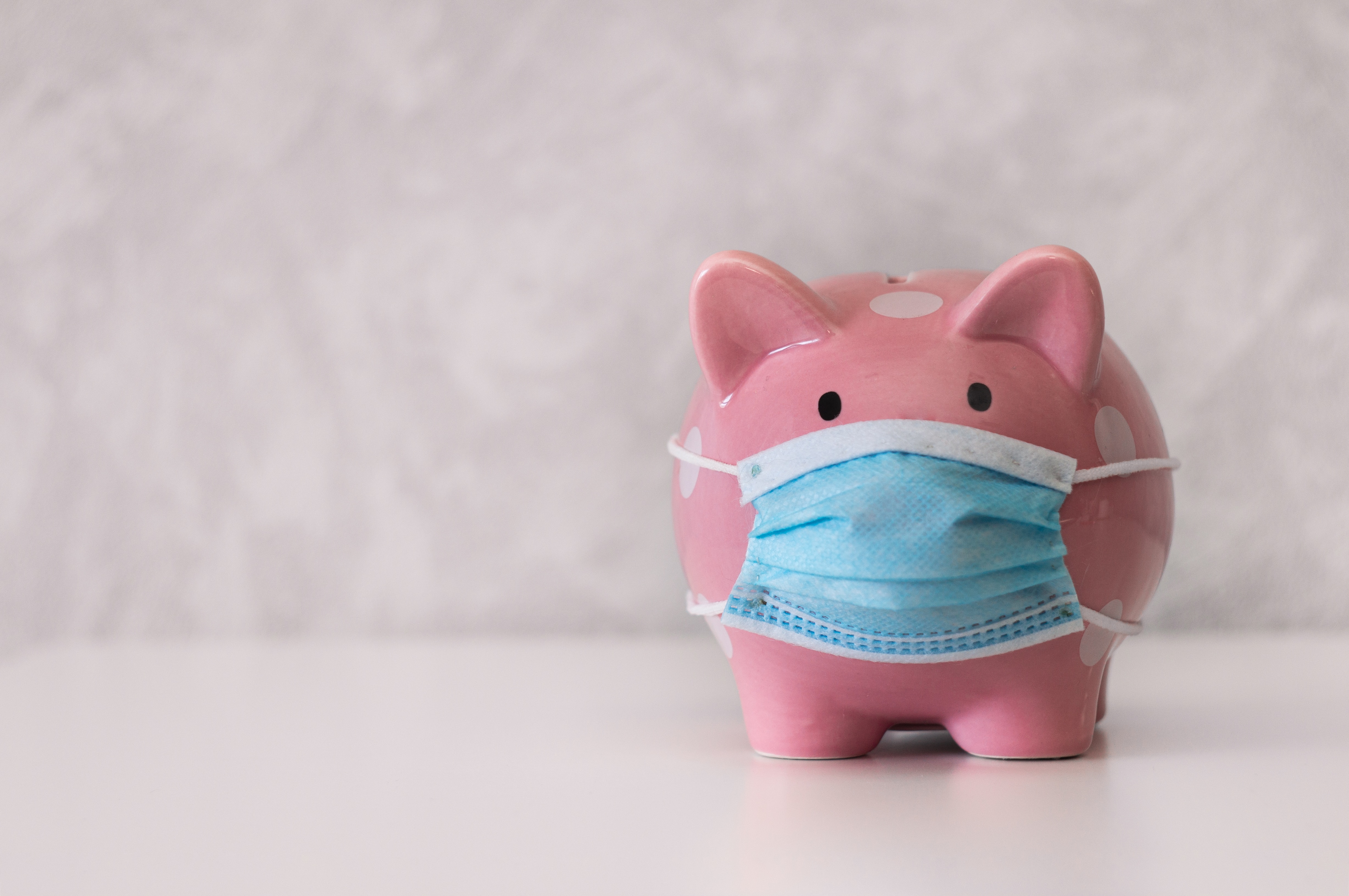 piggy bank with mask